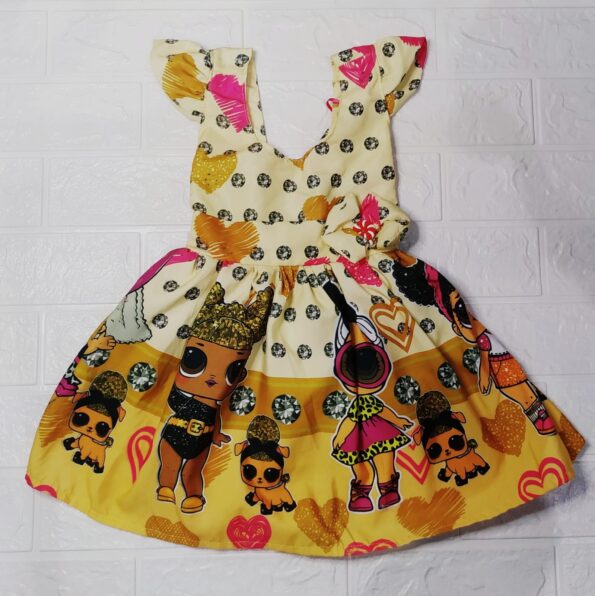 Vestido Rodado Personagem Baby Infantil Veste 1 E 2 Anos (1)