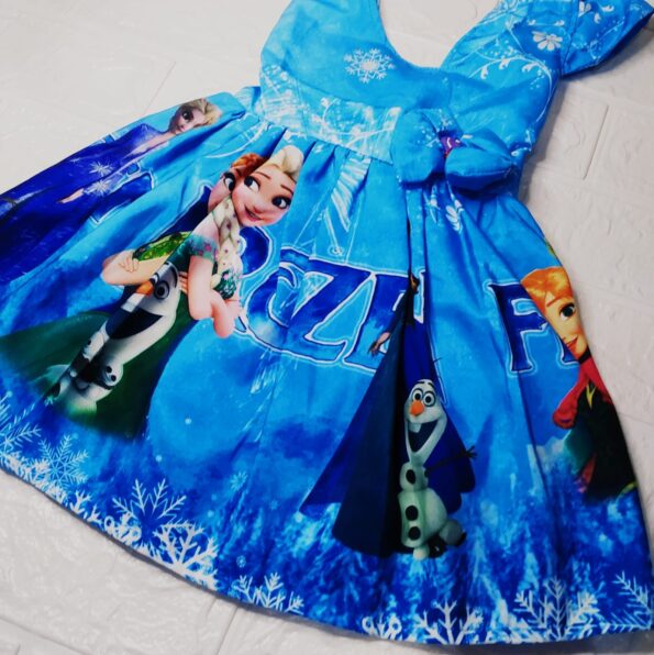 Vestido Rodado Personagem Frozen Infantil Veste 1 E 2 Anos (2)