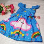 Vestido Rodadoo Personagem Arco Íris Infantil Veste 1 E 2 Anos (1)