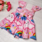 Vestido Rodadoo Personagem Nuvenzinha Infantil Veste 1 E 2 Anos (1)