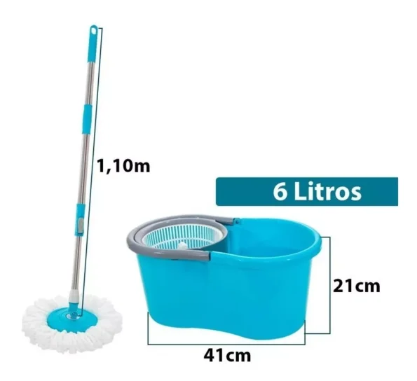 balde – azul spin mop 360 com esfregao – 123clean ud432 (1)