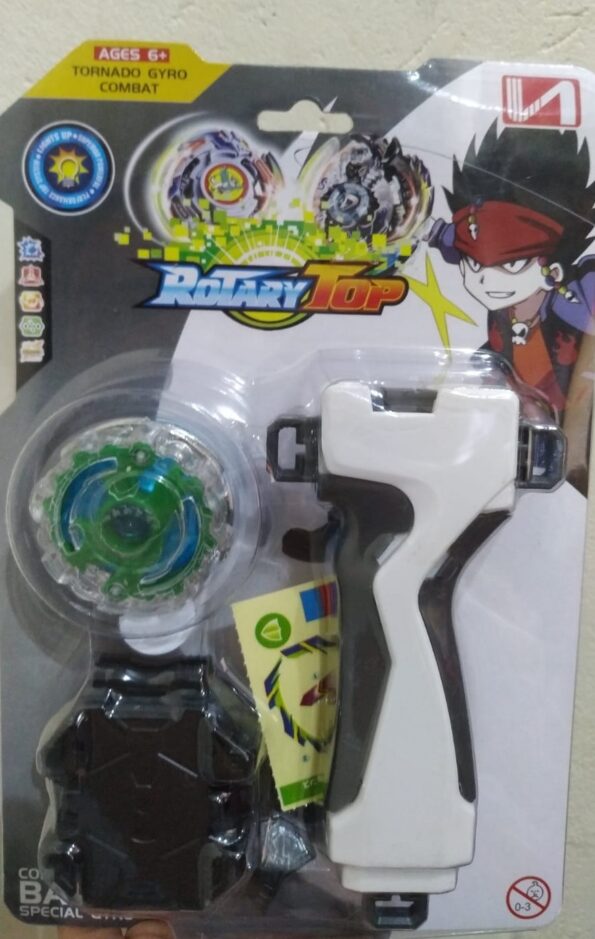 brinquedo beyblade combat rotary top 3 pçs go-zp009 18x26cm