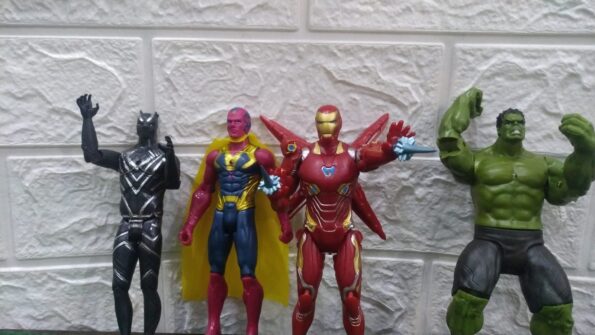 coleçao cartela 5 bonecos heroi avengers 05-75563