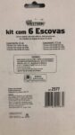 kit escovas de aço 6pçs 2577 western 22cm 17cm western