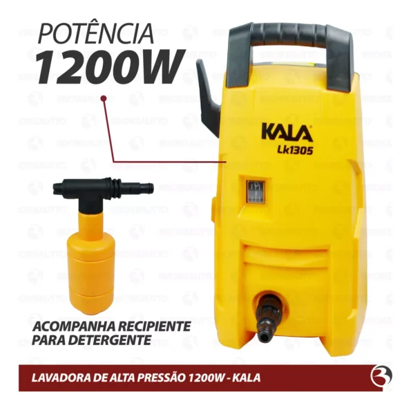 lavadora de alta pressão com jato vap regulável 1200w kala- 3