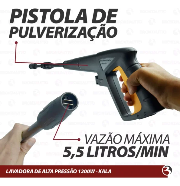 lavadora de alta pressão com jato vap regulável 1200w kala- 31