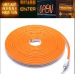 mangueira fita led de neon 2835-3 5m 12v laranja xtrad