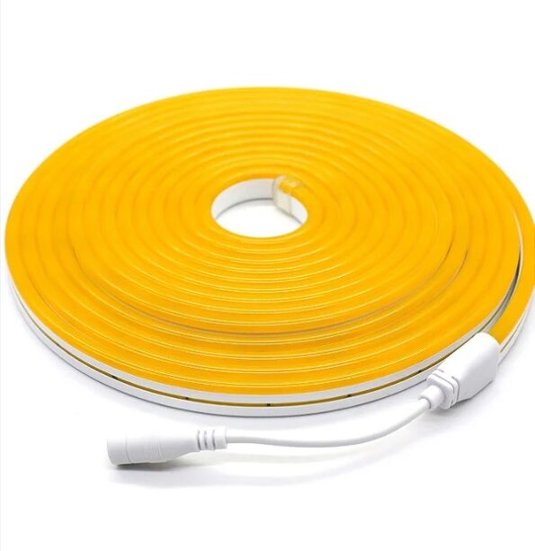 mangueira fita led de neon 2835-4 5m 12v amarelo xtrad