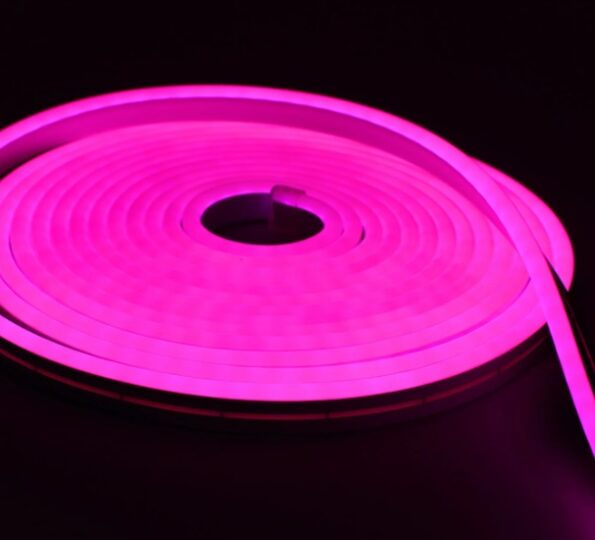 mangueira fita led de neon 2835-6 5m 12v pink xtrad3