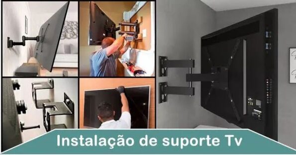 Instalação de suporte de TV