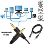 cabo de audio estereo auxiliar p2 para p2 5m d-p23