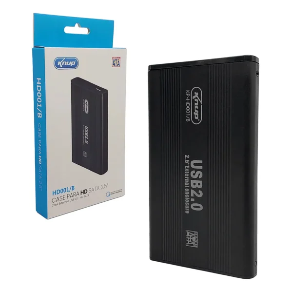 case para hd externo notebook sata 2.5 usb 2.0 kp-hd001b knup1