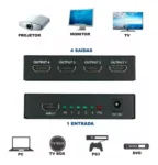 switch hdmi splitter distribuidor hdmi 1 para 4 divisor ad1423