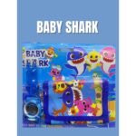 relogio infantil c carteira porta cedula 301cc019807 zp0092-shark