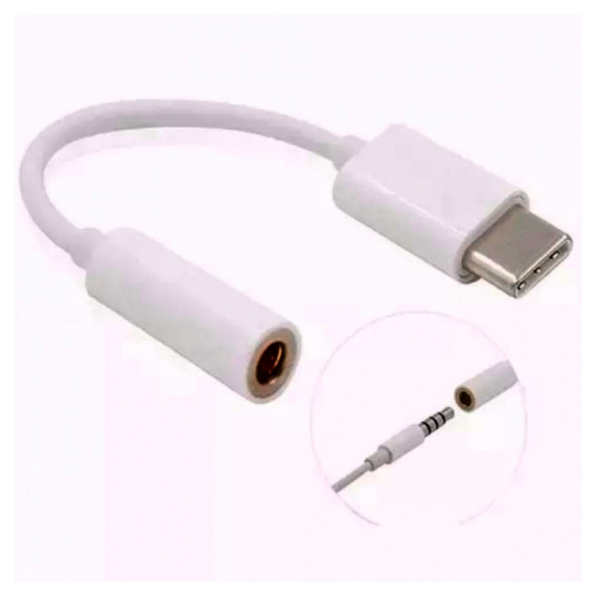 Adaptador Para Fone De Ouvido Tipo C Para P2 Branco Leon (1)