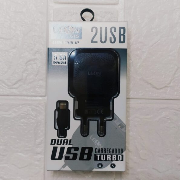 Carregador Turbo Dual Usb 5.8a Leon Tipo Iphone (1)