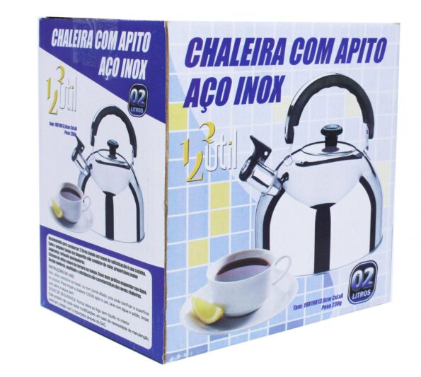 Chaleira Em Aço 2l Inox Ud106 Com Apito 123util (1)
