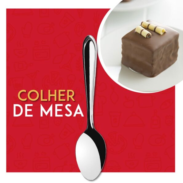 Colher De Mesa Classic Inox 3pçs Ud211 Promoção (2)