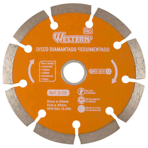 Disco Diamantado Seguimentado 110mm Western D-11s (2)