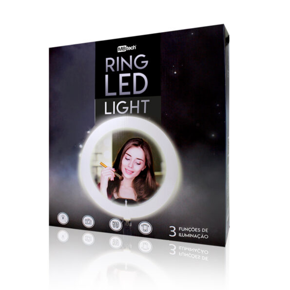 Ring Light 25,4cm 5w Usb Led Mbtech 3 Funções Mb8437 (1)