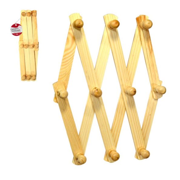 Suporte De Parede 10 Ganhos Madeira cabide cabideiro Dodravel Wellmix 5600 (1)