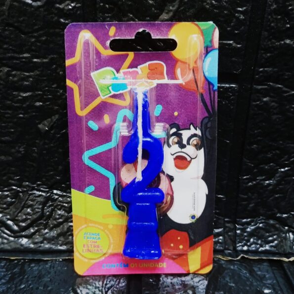 Vela Numero Para Aniversario N 2 Azul Panda (2)