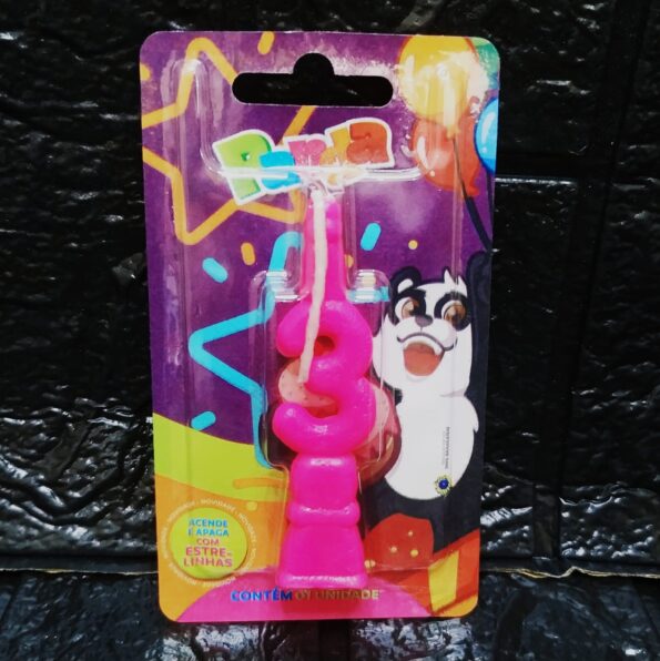 Vela Numero Para Aniversario N 3 Pink Panda (2)