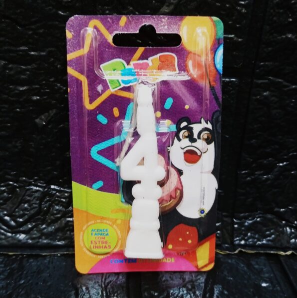 Vela Numero Para Aniversario N 4 Branco Panda (2)