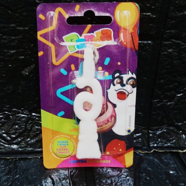 Vela Numero Para Aniversario N 6 Branco Panda (1)