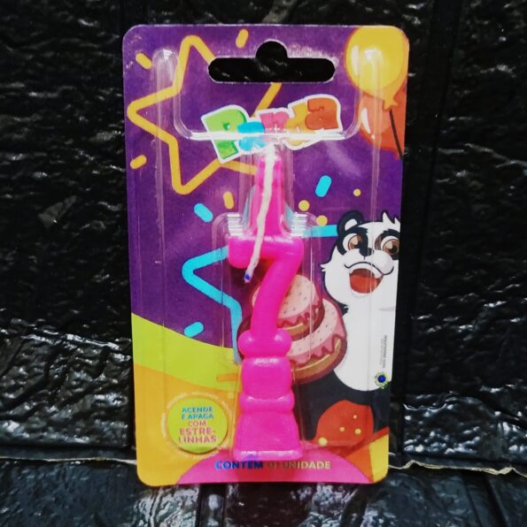 Vela Numero Para Aniversario N 7 Pink Panda (2)