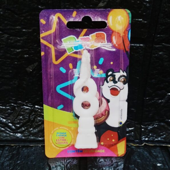 Vela Numero Para Aniversario N 8 Branco Panda (2)