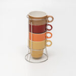 Xicara Canecas Para Cafe 4pçs 210ml C Suporte Ud321 123util (1)