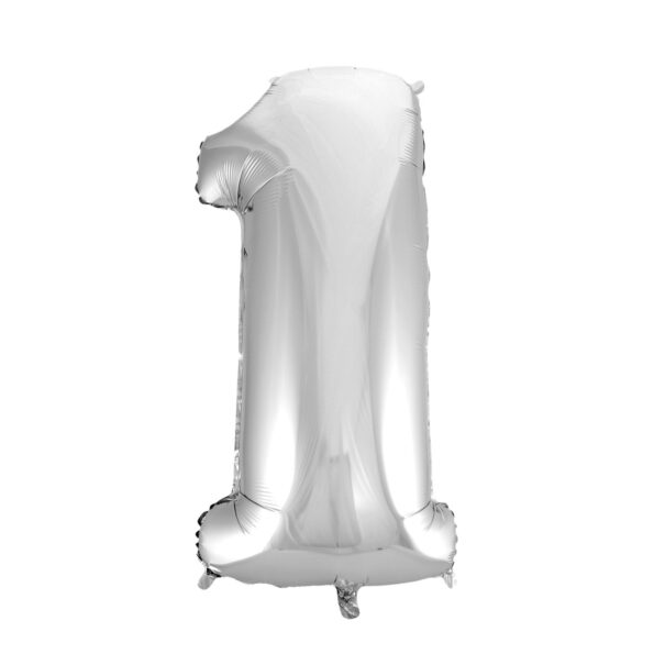 balao metalizado numeros ballon 16´´ 40cm letter wb cn499 – numero 1