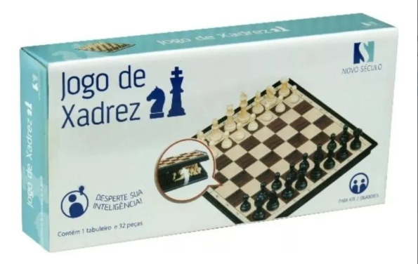 jogo de xadrez de plastico magnético ns-4532 20x20cm