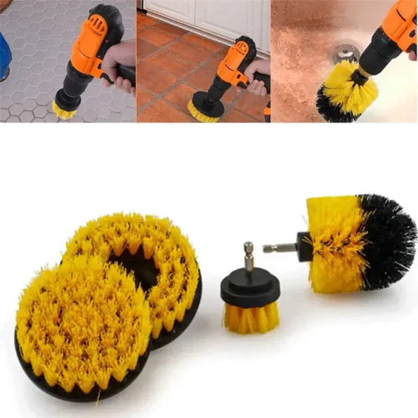 kit 3 escovas rotativas para uso furadeira limpeza ns-4872