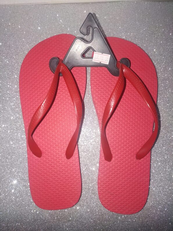sandalia de borracha confortavel vermelho (2)