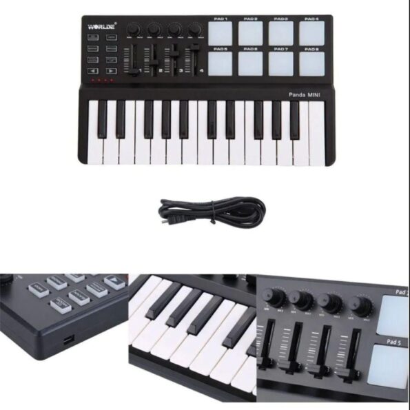 teclado controlador m-vave smk-25 – midi 25 tecla faça suas musicas e batidas (3)