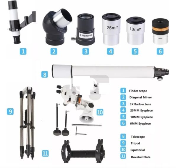 telescopio astronomico refrator profissional le-2063 it blue3