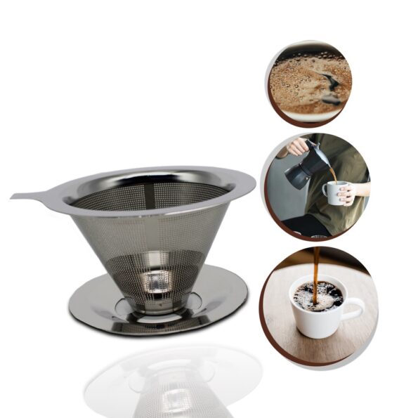 Filtro Para Café Reutilizável, Aço Inox Tam M Ud372 123util (1)