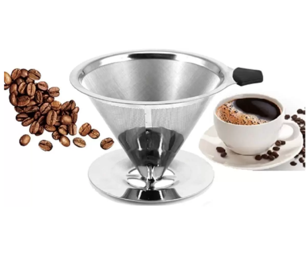 Filtro Para Café Reutilizável, Aço Inox Tam M Ud372 123util (2)