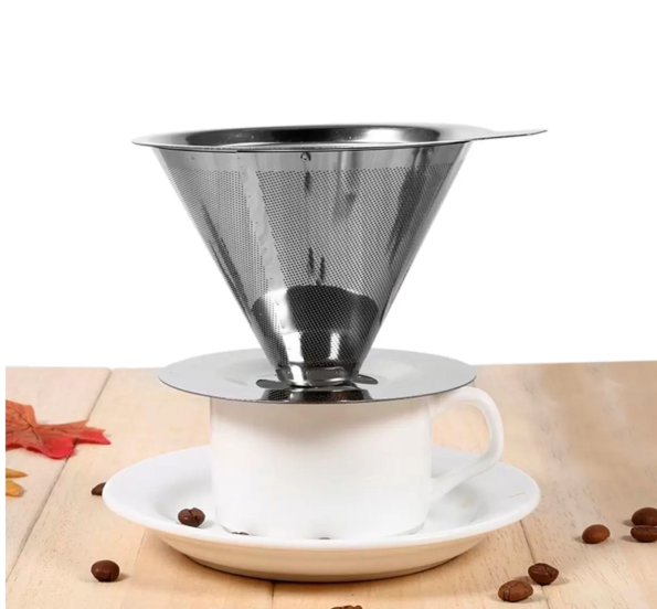 Filtro Para Café Reutilizável, Aço Inox Tam M Ud372 123util (5)