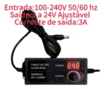 Fonte Regulável Digital 3a Saída Ajustável De 3v A 24v Knup 1