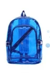 MOCHILA TRANSPARENTE AZUL KO-41 38X28X12CM PVC 1