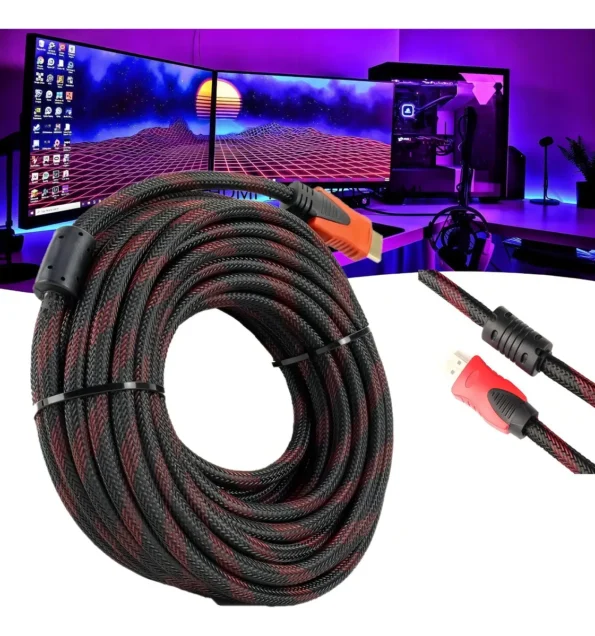 cabo hdmi de 10m full hd 1080p 4k alta definição blindado 1