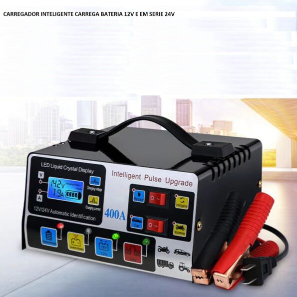 CARREGADOR BATERIA FLUTUANTE 12V 24V 400A INTELIGENTE UNIVERSAL CARRO MOTO CAMINHÃO TRATOR-3-1