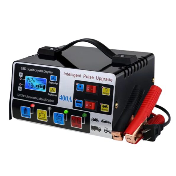 CARREGADOR BATERIA FLUTUANTE 12V 24V 400A INTELIGENTE UNIVERSAL CARRO MOTO CAMINHÃO TRATOR