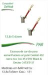 Escovas de carvão para esmerilhadeira angular DeWalt 402 serra tico tico 313. 318. Black & Decker 3153. 3157 13,8x7x6mm Cód 181
