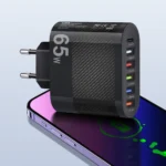HBANCO DE DADOS ANUNCIOcarregador turbo 65w 5 portas usb 1porta tipo c profissional lyk-881 – preto (2)
