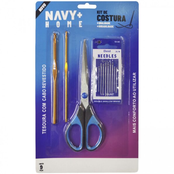 Kit Costura Croche Navy 9pçs