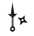 Kunai Naruto 23,5cm + Shuriken Ninja Anime (1)